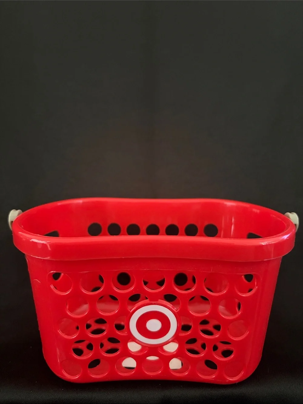 Target Red Plastic Storage Basket with Bullseye Accent
